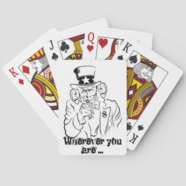 Tío Sam jugando a las cartas (Reverso)