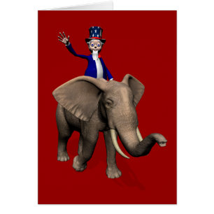 Tío Sam Montando En Elefante