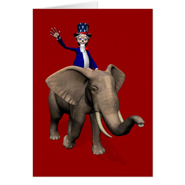 Tío Sam Montando En Elefante (Frente)