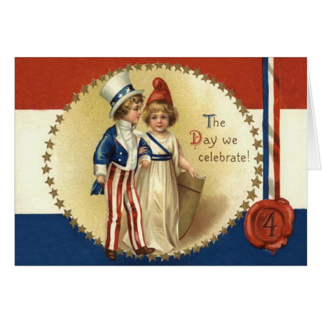 Tío Sam niños Dama Libertad Estrella (Anverso (Horizontal))