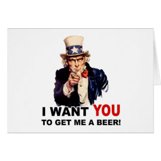 Tío Sam QUIERE QUE ME LLEVES UNA CERVEZA