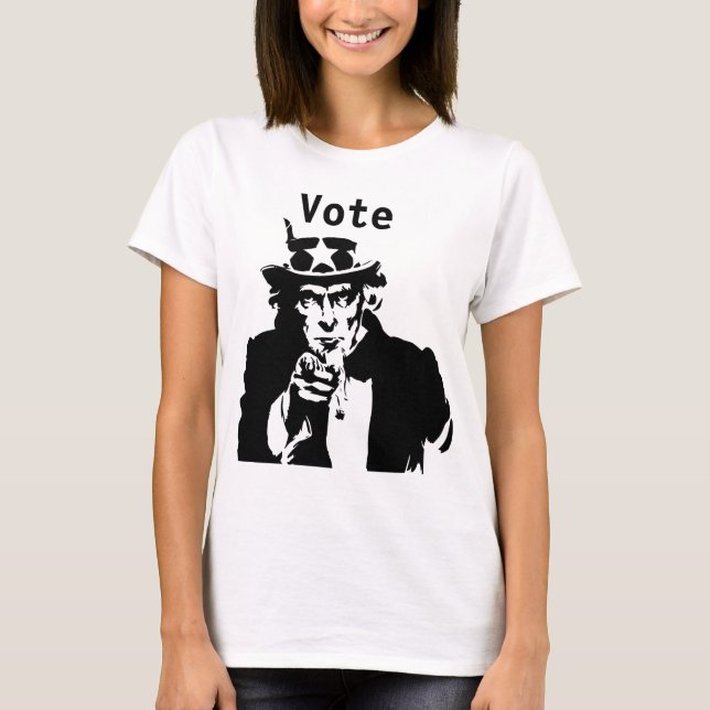 Tío Sam quiere que votes camiseta de Thunder_Cove (Anverso)