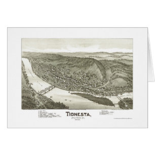Tionesta, mapa panorámico del PA - 1896