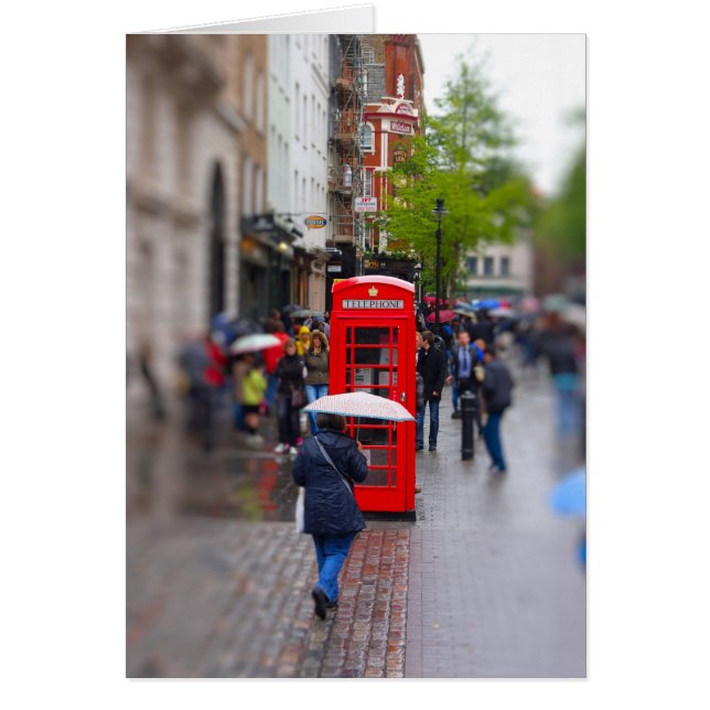 Típico Londres - No olvides la tarjeta de paraguas (Frente)