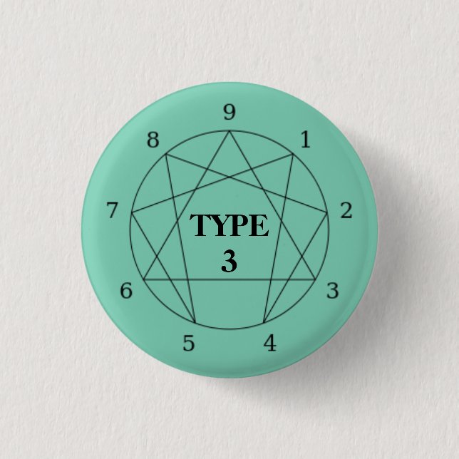 Tipo 3 botón de Enneagram (Anverso)