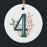 Tipo 4 ornamento floral de Enneagram del navidad<br><div class="desc">¡Haga su árbol un poco más bonito con un hermoso,  floral,  diseño del boho!</div>