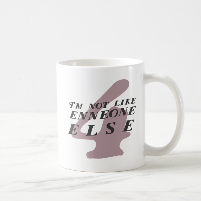 Tipo 4 taza divertida de Enneagram (Derecha)