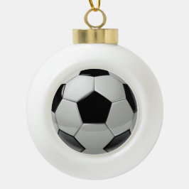Tipo Bola Adorno de Navidad de cerámica de balón de fútbol