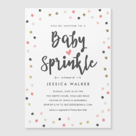 Tipo de confetti rosado lindo Invitación a rociar 