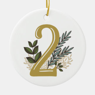 Tipo de Enneagram - ornamento floral de 2 navidad
