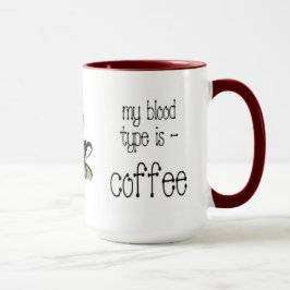 Tipo de sangre taza de café