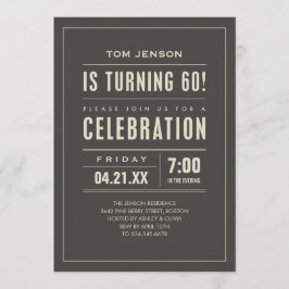Tipo grande 60.as invitaciones del cumpleaños