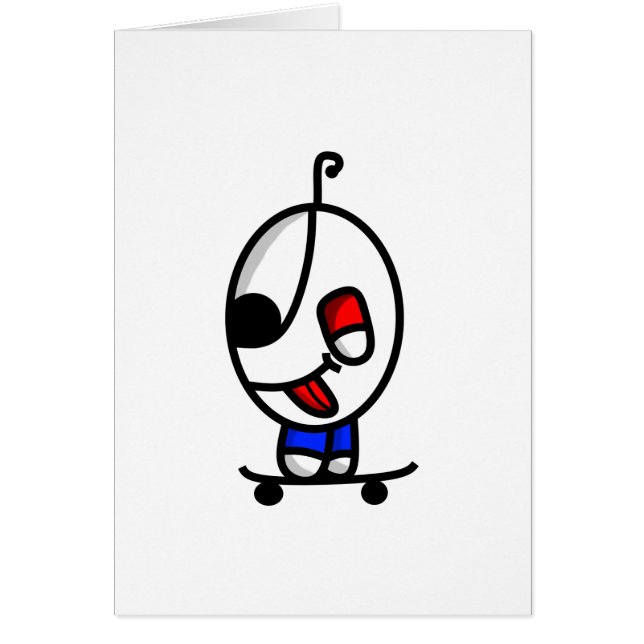 tipo que anda en monopatín divertido (Frente)