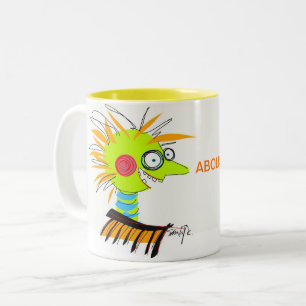 TIPO VERDE de LIL 11 onzas. taza del dos-tono