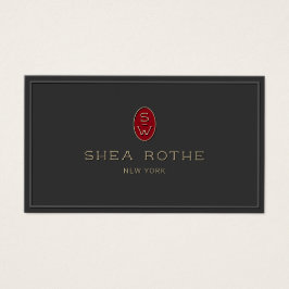 Tipografía 3D del Monograma Rojo Negro Profesional