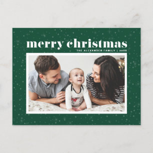 Tipografía audaz Foto Verde Feliz Navidad