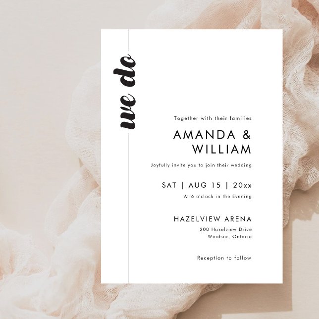 Tipografía audaz Invitación a la boda (Subido por el creador)