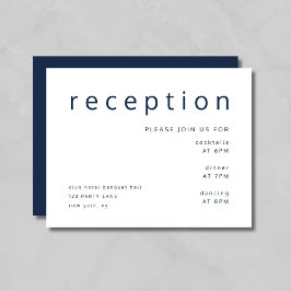 Tipografía Azul Marino Recepción de Boda Elegante
