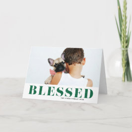 Tipografía Bendita Verde Foto Navidad