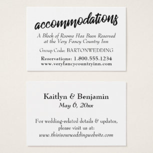 Típografía Boda Alojamiento Insertar tarjetas
