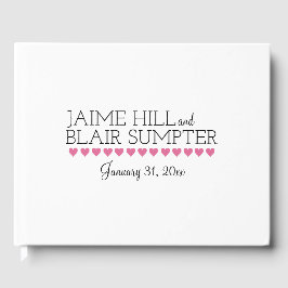 Tipografía Cardiopatía rosa Libro de invitado Géne