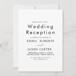 Tipografía Chic | Invitación a la recepción de bod