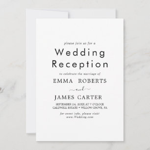 Tipografía Chic Invitación a la recepción de bod
