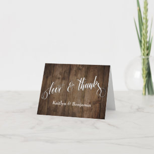 Tipografía de Amor y Agradecimiento de Madera Rúst