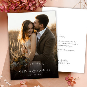 Tipografía de Amor y Agradecimiento Foto de Boda E