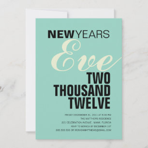 TIPOGRAFÍA DE AÑOS NUEVOS  INVITACIÓN DE NUEVA PAR
