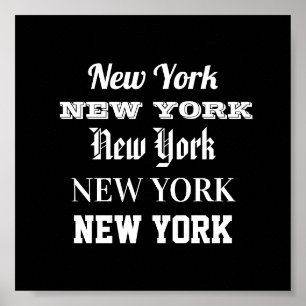 Tipografía de arte de Nueva York poster moderno