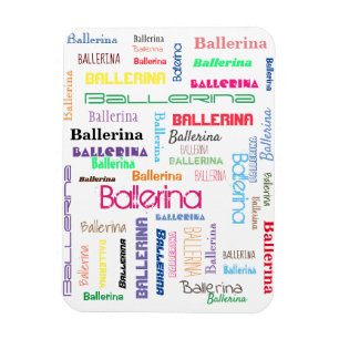 Tipografía de Ballerina Imán de Fotografía Flexibl