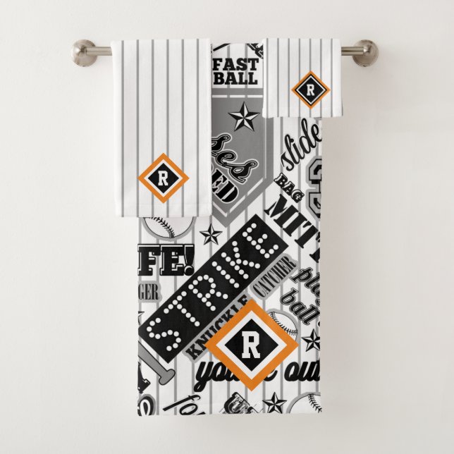 Tipografía de béisbol Black White Stripes ID770 (In situ)