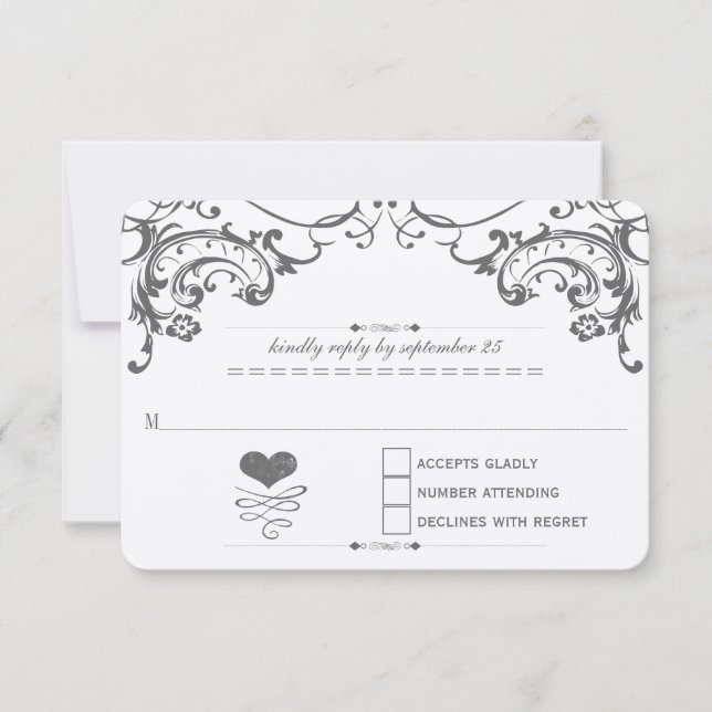 Tipografía de Chalkboard Cute Heart Initials RSVP (Anverso)