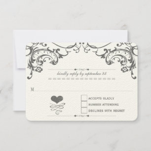 Tipografía de Chalkboard Cute Heart Initials RSVP