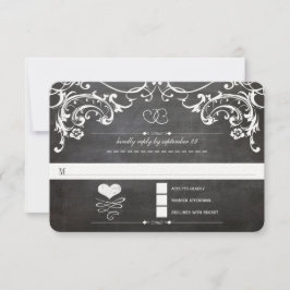 Tipografía de Chalkboard Cute Heart Initials RSVP