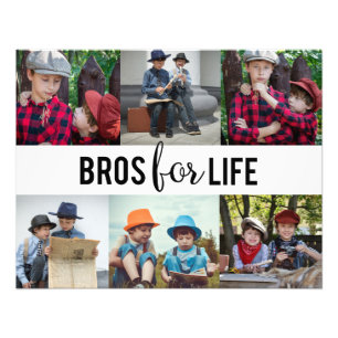 Tipografía de Collage de fotos Bros for Life Broth