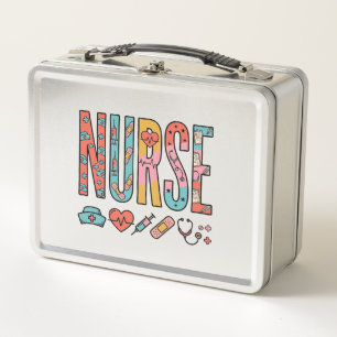 Tipografía de enfermera vintage icono médico diseñ