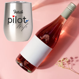 Tipografía de Esposa de Piloto & Avión Simple,Mini