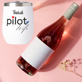 Tipografía de Esposa de Piloto & Avión Simple,Mini
