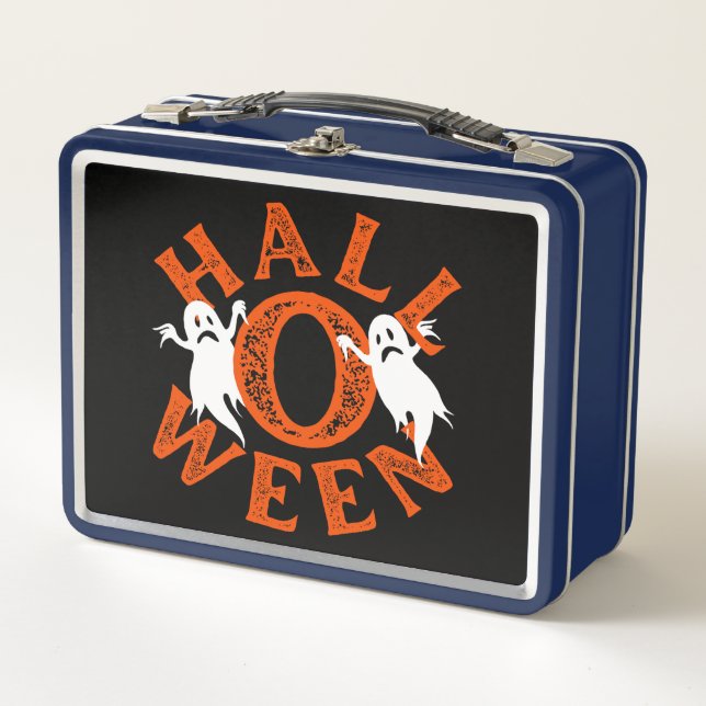 Tipografía de fantasmas naranjas de Halloween (Anverso)