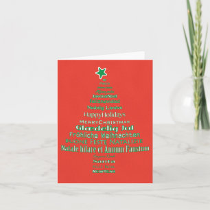 Tipografía de Feliz Navidad Árbol de Idiomas