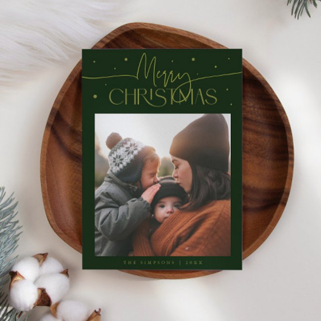 Tipografía de Feliz Navidad Foto Verde (Subido por el creador)