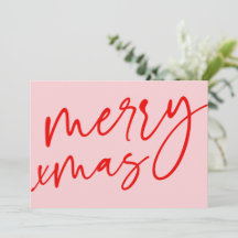 Tipografía de Feliz Navidad Tarjeta de vacaciones
