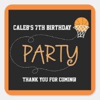 TIPOGRAFÍA DE FIESTA DE BALONCESTO Etiqueta de Peg