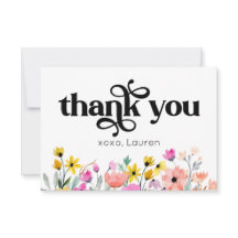 Tipografía de flores en acuarela agradecimiento pl