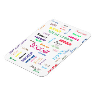 Tipografía de fútbol Imán de foto flexible