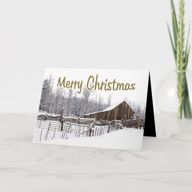 Tipografía de granero rústico de Navidad nevada pe (Anverso)