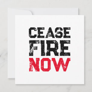 Tipografía de grano blanco negro Cease Fire Now