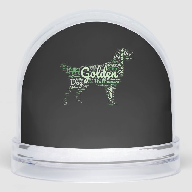 Tipografía de Halloween de Golden Retriever (Anverso)